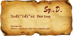 Szőlősi Dorina névjegykártya